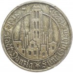 Wolne Miasto Gdańsk, 5 guldenów 1923, Kościół Mariacki, mennicze