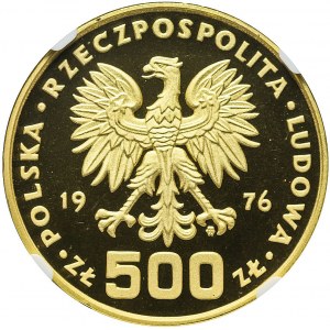 Próba, 500 złotych Pułaski, 1976, wyśmienite