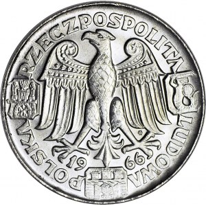 100 gold 1966, Mieszko and Dabrowka, PRÓBA, silver