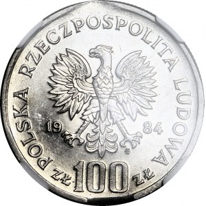R-, 100 złotych 1984 W. Witos, DESTRUKT - błąd wykrojnika