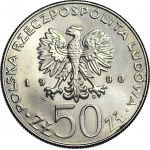 RR-, 50 złotych 1980, Bolesław Chrobry, DESTRUKT - DOUBLE DIE