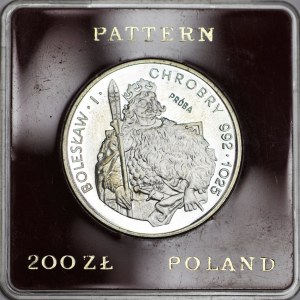 200 złotych 1980 Bolesław l Chrobry, półpostać, Próba, srebro