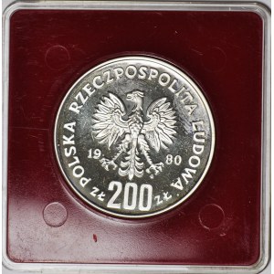 200 złotych 1980 Bolesław l Chrobry, półpostać, Próba, srebro