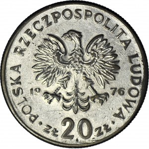 Falsyfikat z epoki, 20 złotych Nowotko 1976, bez znaku mennicy