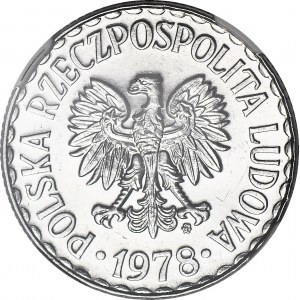 1 złoty 1978, delikatne lustro w tle