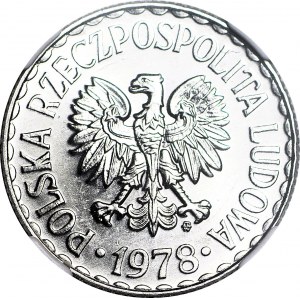 1 złoty 1978, delikatne lustro w tle