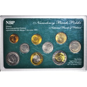 Polska, III RP, Zestaw monet obiegowych NBP po denominacji 1990-1995