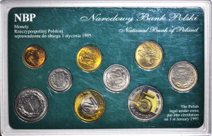 Polska, III RP, Zestaw monet obiegowych NBP po denominacji 1990-1995