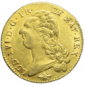 Francja, Ludwik XVI, Podwójny louis d'or 1787 D, Lyon