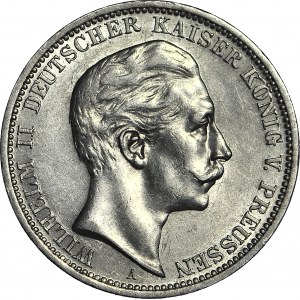 Niemcy, Prusy, 3 marki 1908 A, Wilhelm II, Berlin