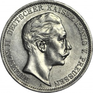 Niemcy, Prusy, 3 marki 1908 A, Wilhelm II, Berlin