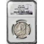 Stany Zjednoczone Ameryki (USA), 50 centów 1813, Filadelfia, typ Capped Bust, RZADKI