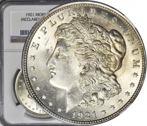 Stany Zjednoczone Ameryki (USA), 1 dolar 1921 S, San Francisco, MCCLAREN COLLECTION