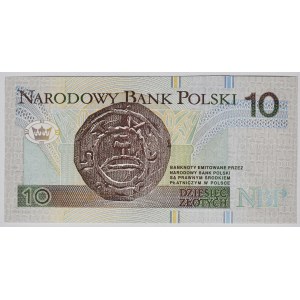 10 złotych 1994, druk TDLR Londyn, AA 0037719, dwa zera na początku