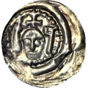 RR-, Polska dzielnicowa, Henryk I Brodaty 1201-1238 lub Henryk II Pobożny 1238-1241, Brakteat ratajski, R6