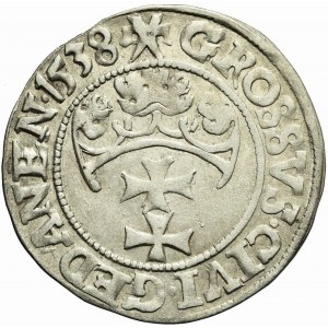 Sigismund I the Old, Penny 1538 Gdansk, PRVS