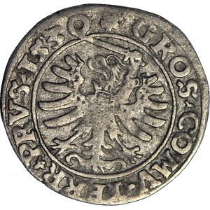 RRR-, Zygmunt I Stary, Grosz 1530, Toruń, błąd SIGIS zamiast SIGIS I, wielka rzadkość