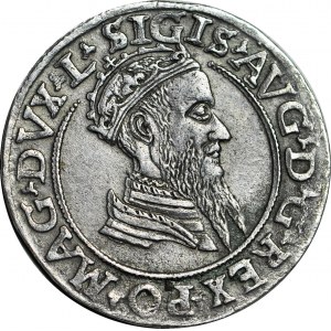 Sigismund II. Augustus, Vierfache 1569, Vilnius, schön
