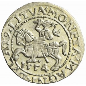 R-, Sigismund II Augustus, Halbpfennig 1554 Wilna, seltener Jahrgang
