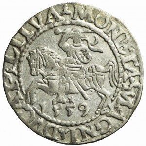 Sigismund II. Augustus, Halbpfennig 1559 Wilna, L / LITVA