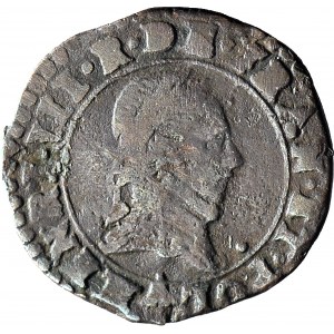 Valois, King of Poland, Double tournois (double denarius) 1584 A, Paris, nice