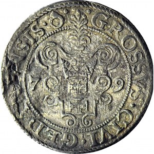 RR-, Stefan Batory, Grosz 1579, Gdańsk, GWIAZDKA po STEPHAN* 6 szt. na 181