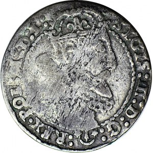 RRR-, Sigismund III. Vasa, Sixpence 1625, Krakau, HERBALZIEHUNGEN