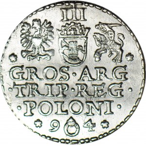 RR-, Sigismund III Vasa, Troika 1594 Malbork, ring splits the date