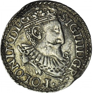 RRR-, Zygmunt III Waza, Trojak 1598, Olkusz, płaska korona, nienotowany