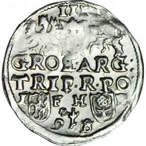 RR-, Sigismund III Vasa, Troika 1598, Poznań, date punch 1597/1598