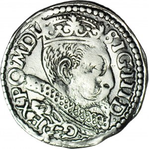 RR-, Zygmunt III Waza, Trojak 1600, Poznań, literki P-O obok herbów, b. rzadkie
