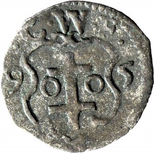 Sigismund III. Wasa, Denar 1595 CWF, Wschowa, R6, T20