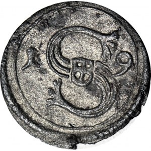 RRR-, Sigismund III. Vasa, Denar 1619, Krakau, Münzstätte, T. -, R8