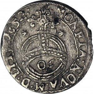 RR-, Jan Kazimierz, Half-track 1652, Vilnius, error 06 instead of 60 in apple, R6