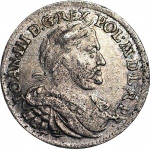 R-, Johann III. Sobieski, Ort 1677, Bydgoszcz, M-H mit Zweigen bedeckt