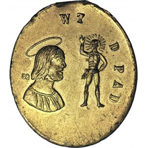 RR-, Królewiec, medal owalny 1752, koronacja figury Matki Boskiej
