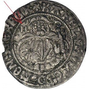 RR-, Silesia, Duchy of Ziębice-Oleśnica, Charles I, penny 1519, Zloty Stok