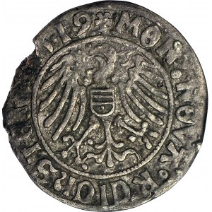 RR-, Śląsk, Księstwo Ziębicko-Oleśnickie, Karol I, grosz 1519, Złoty Stok
