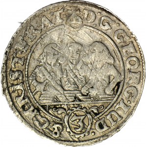 RR-, Schlesien, Drei Brüder, 3 krajcars 1657, Brzeg, sehr selten