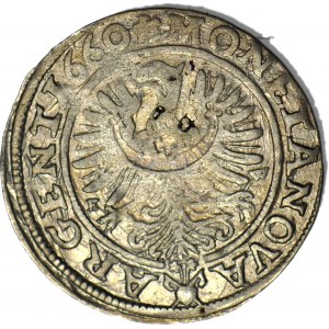RRR, Śląsk, Jerzy III Brzeski, 3 krajcary 1660, Brzeg, błąd w legendzie, NIENOTOWANY