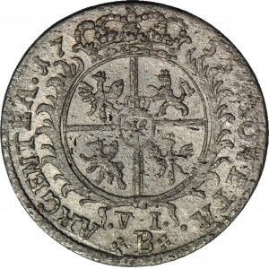 RR-, Fryderyk II, Naśladownictwo pruskie szóstaka lipskiego Augusta III 1755 B Wrocław