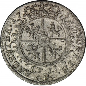 RR-, Frederick II, Imitation of the Prussian sixpence of Leipzig August III 1755 B Wroclaw