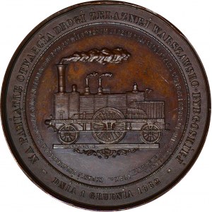 RR-, Medaille 1862, Eröffnung der Eisenstraße Warschau-Bydgoska 72mm
