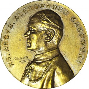 R-, medaila, arcibiskup Aleksander Kakowski 1913, MENNICKÝ