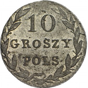 RR-, Kingdom of Poland, 10 groszy 1830 KG, lowest mintage