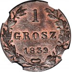 Kingdom of Poland, 1 grosz 1839 MW, minted