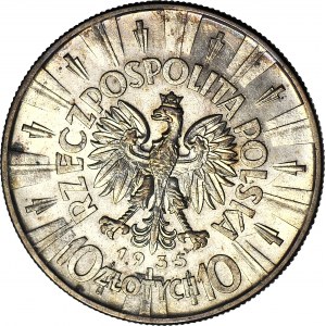 10 złotych 1935, Piłsudski, menniczy