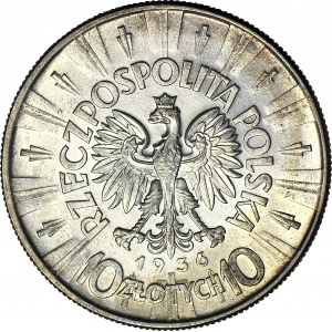 10 złotych 1936, Piłsudski, menniczy