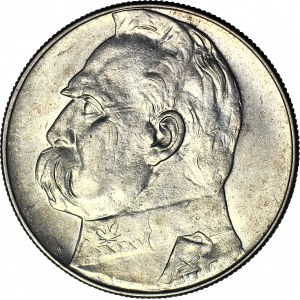 10 złotych 1938, Piłsudski, rzadkie, menniczy