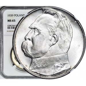 10 Gold 1939, Pilsudski, EXZELLENT